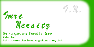 imre mersitz business card